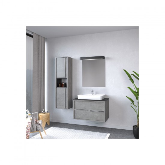 Denko Matia 80 cm Mdf Banyo Dolabı Takım ve Boy Dolabı